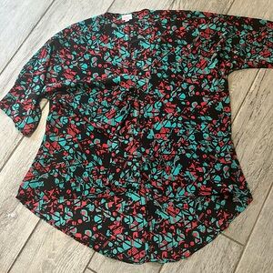 LulaRoe Fun Oversize Kimono Style Boho Coverup Size Medium